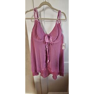 MAS Design women Pink Lace Lingerie draped front underwired Sz 18-20 (2X) sample